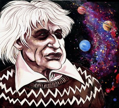Gyorgy Ligeti - caricature of the Hungarian composer by Neale Osborne